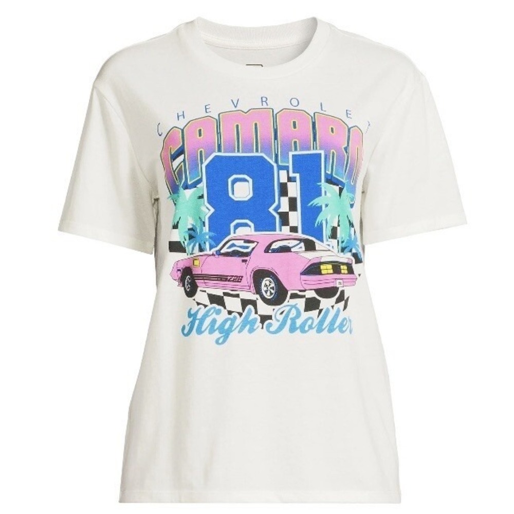 General Motors 1981 Chevy Camaro Juniors Graphic Tee XS New with Tags High Roll
